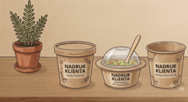 Miski ekologiczne z nadrukiem